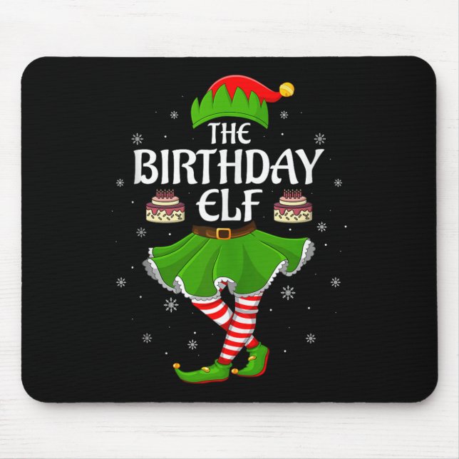 Birthday Elf Christmas Family Girls Women Elf Squa Musmatta (Framsidan)