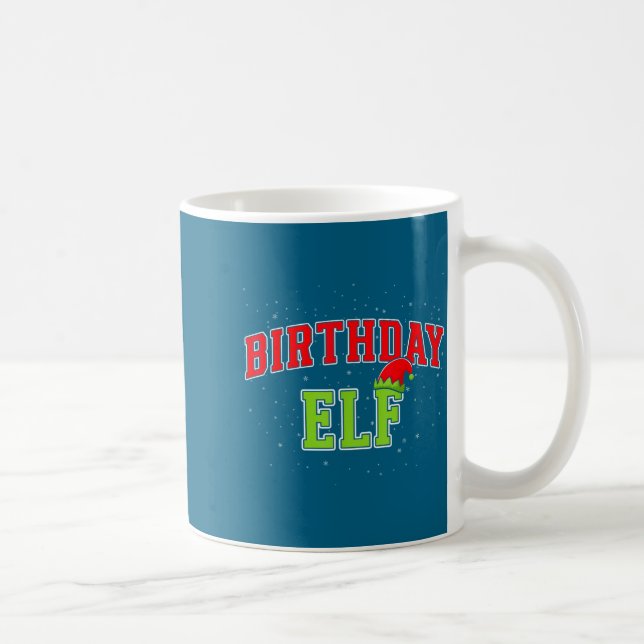 Birthday Elf Christmas Family Matching Group Xmas  Kaffemugg (Höger)