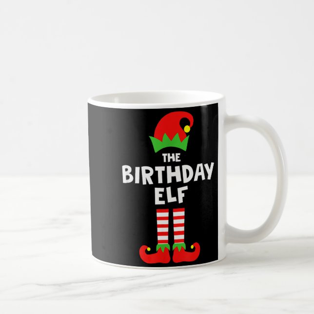 Birthday Elf Matching Group Family Holiday Christm Kaffemugg (Höger)