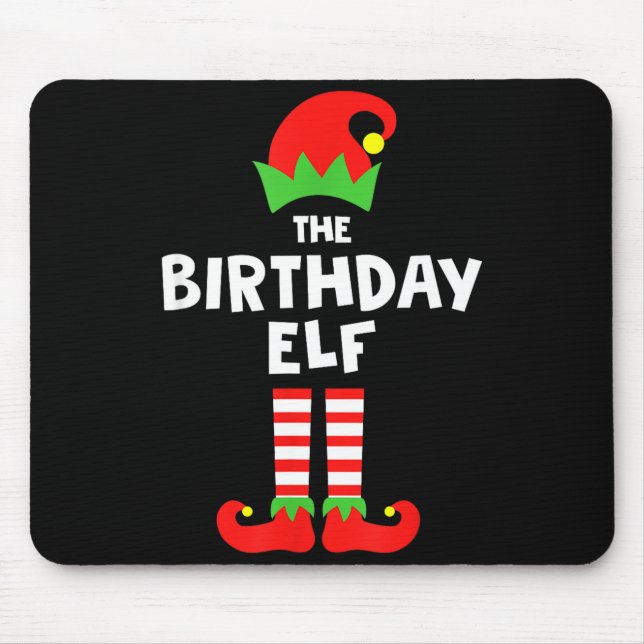 Birthday Elf Matching Group Family Holiday Christm Musmatta (Framsidan)