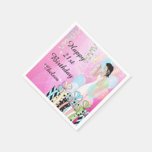 Birthday eller Bachelorette Party Diva Princess Gi Pappersservett