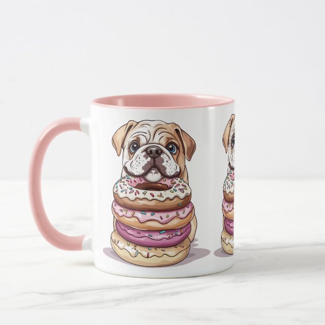 Birthday Engelska Bullhundhundar Mugg (Vänster)