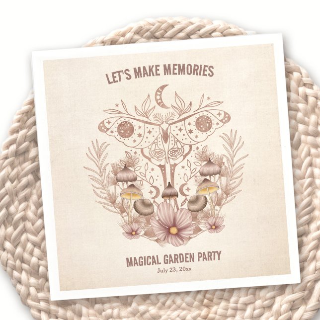 Birthday Family Reunion Magic Celestial Party Pappersservett (Birthday Family Reunion Magical Celestial Party Napkins)