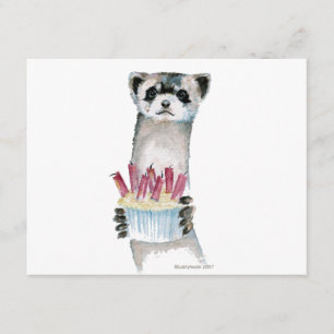 Birthday Ferret Kort