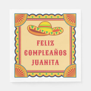 Birthday Fiesta Feliz Cumpleanos Napkins Pappersservett