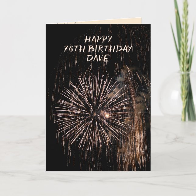 Birthday Fireworks Kort (Framsida)