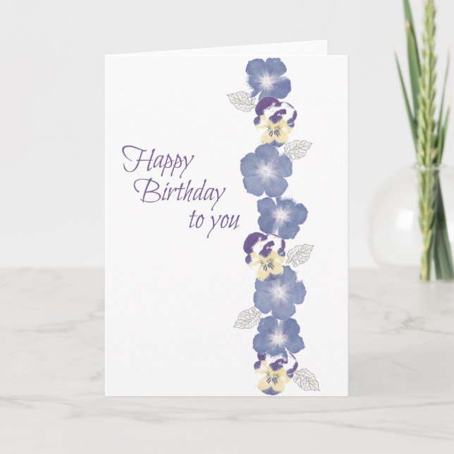 Birthday Flowers Kort (Framsida)
