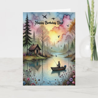 Birthday for Dad with Fisherman Kort