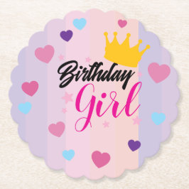 Birthday for little girls paper cloaster underlägg papper