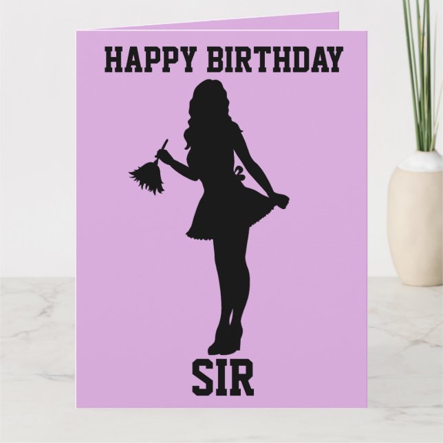 BIRTHDAY FRANSK MAID MAKE BIG GREETARD KORT (Framsida)