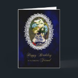 BIRTHDAY - FRIEND, Antique Flow Blue Vas, Flowers Kort<br><div class="desc">CHARMING AND BEAUTIFUL BIRTHDAY CARD - SE SAMMA BILD FÖR MORS DAG,  FÖR SISTER,  MOR,  GRANDMOTHER,  GOD MOR OCH FRIEND</div>