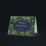 BIRTHDAY - FRIEND - PEACOCK KORT<br><div class="desc">POPULAT PEACOCK-TRYCK FÖR DEN SPECIELLA BIRTHDAY GAL</div>