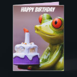 BIRTHDAY FROG FUNNY GREETY CARDS KORT<br><div class="desc">FUNNY FROG BIRTHDAY CARD.</div>