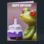 BIRTHDAY FROG FUNNY GREETY CARDS KORT<br><div class="desc">FUNNY FROG BIRTHDAY CARD.</div>