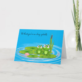 Birthday Frogs på en Lily Pad Kort