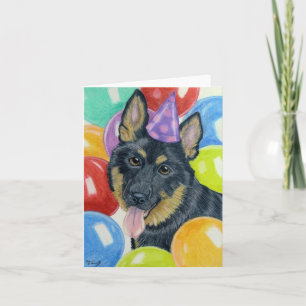 Birthday German Shepherd Kort