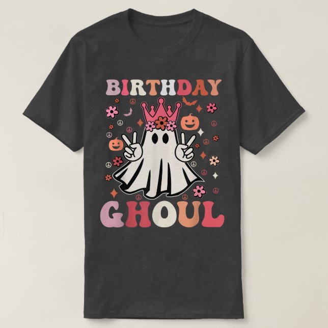 Birthday Ghoul Cute Ghost Funny Halloween Costume  T Shirt (Design framsida)