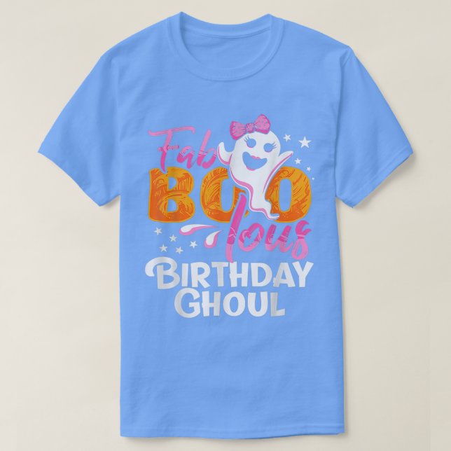 Birthday Ghoul Halloween Girls Womens Fab BOO Lous T Shirt (Design framsida)
