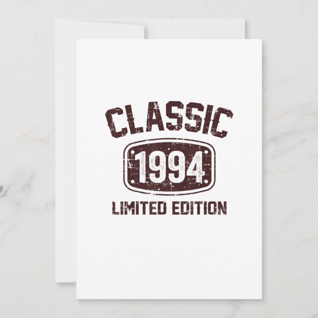 Birthday Gift Classic för 1994-talets Begränsada Inbjudningar (Framsida)