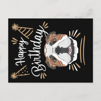 Birthday Gift English Bulldog Vykort