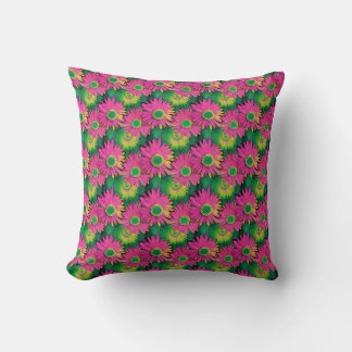Birthday Gift | Färg Daisy Blommor Arrangemang Kudde