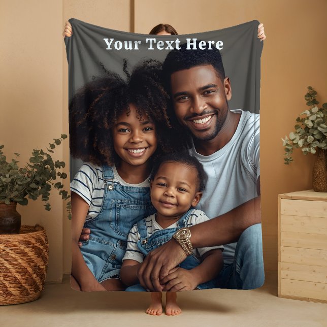 Birthday Gift for Dad Fleece Blankets Photo Text (Skapare uppladdad)