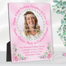 Birthday Gift for Dotter-in-Law, Photo Plaque