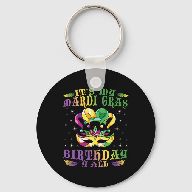 Birthday Gift Idea Firande maskerad Costume Nyckelring (Framsida)