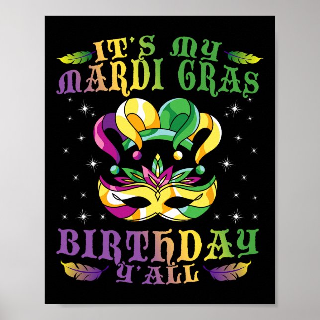 Birthday Gift Idea Firande maskerad Costume Poster (Framsidan)