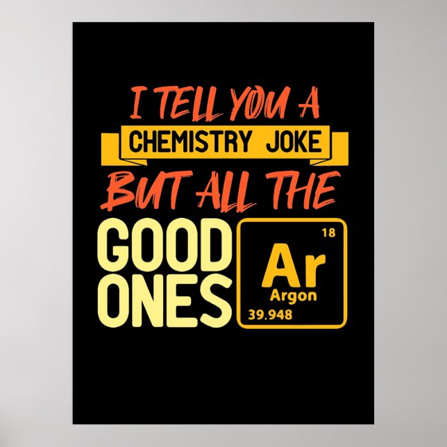 Birthday Gift | Jag säger en kemi Poster (Framsidan)