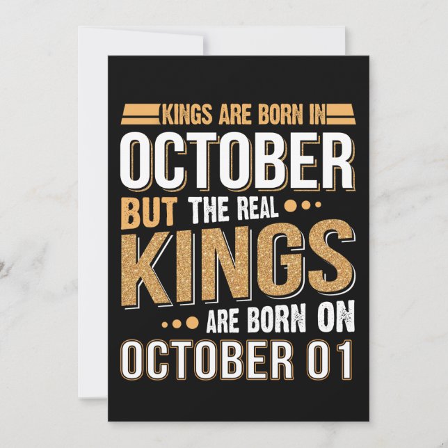Birthday Gift | Kung är född i oktober (Framsida)