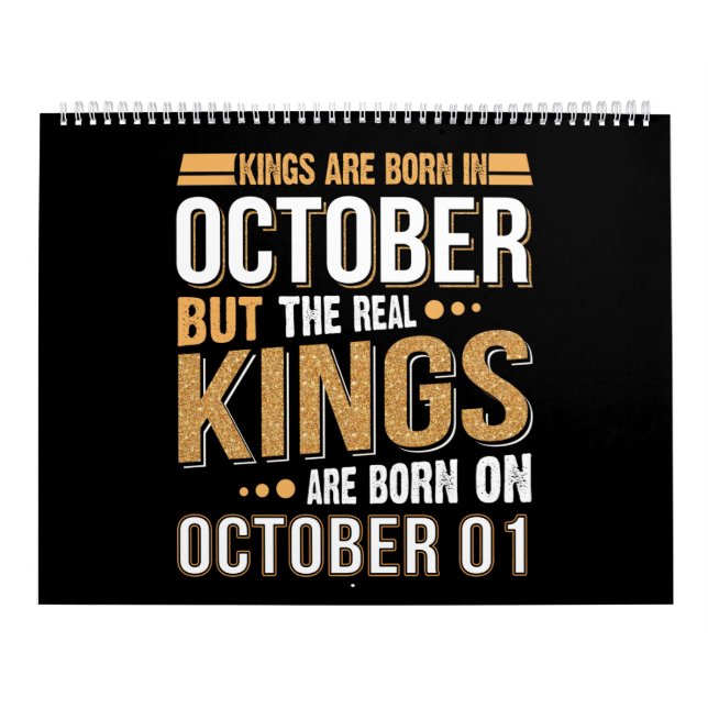 Birthday Gift | Kung är född i oktober Kalender (Omslag)