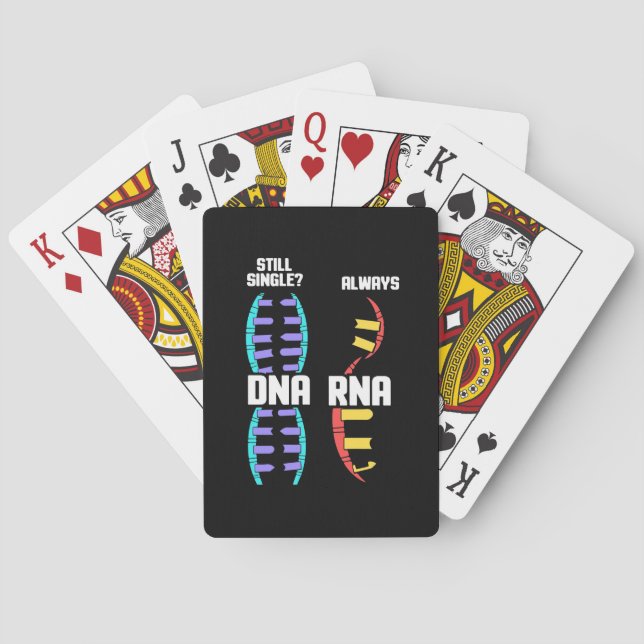 Birthday Gift | Lärare Biolog DNA och RNA Casinokort (Baksidan)