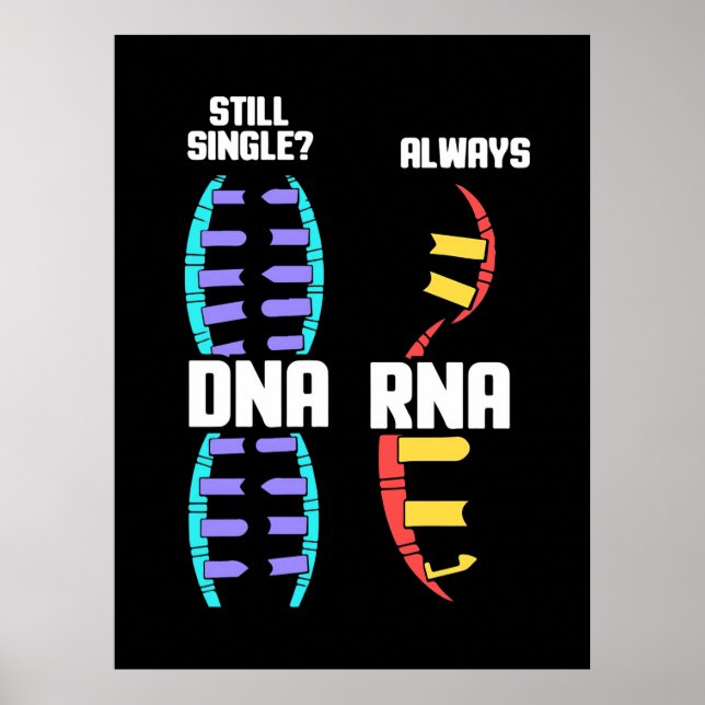Birthday Gift | Lärare Biolog DNA och RNA Poster (Framsidan)