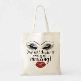 Birthday Gift Lash Makeup Kiss Lip Grått Anpassnin Tygkasse