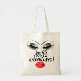 Birthday Gift Lash Makeup Kiss Lip Red Anpassnings Tygkasse