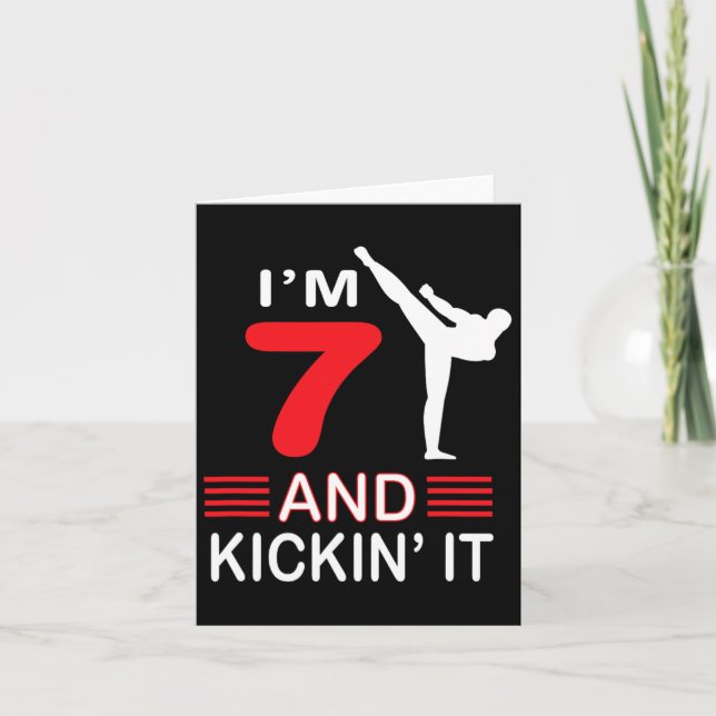 Birthday Gift Martial Arts Gift Boys Girls 2 Kort (Framsida)