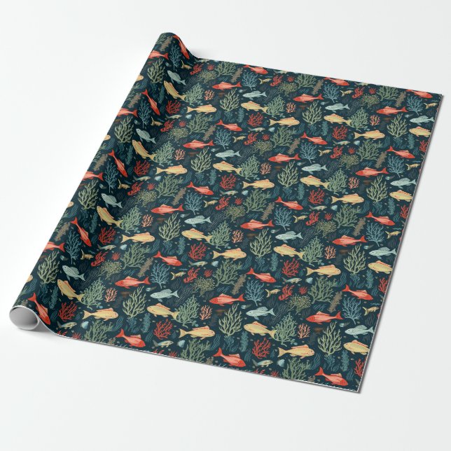 Birthday Gift | Ocean rusar inte Presentpapper (Utrullad)