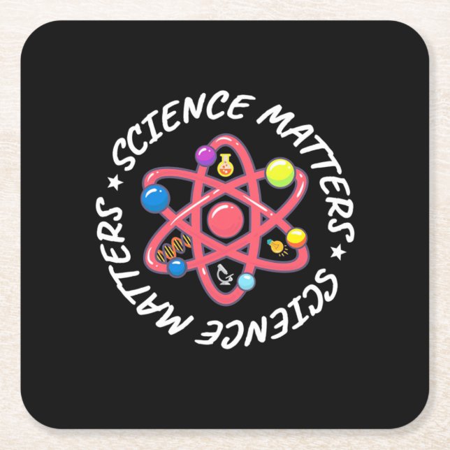 Birthday Gift | Proud Science Matters | Underlägg Papper Kvadrat (Framsidan)