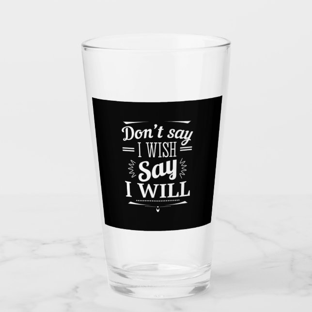 Birthday Gift säger att jag kommer att Glaskopp (Framsida)