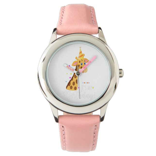 Birthday Giraffe Kid Watch Birthday Gift för barn Armbandsur (Framsida)