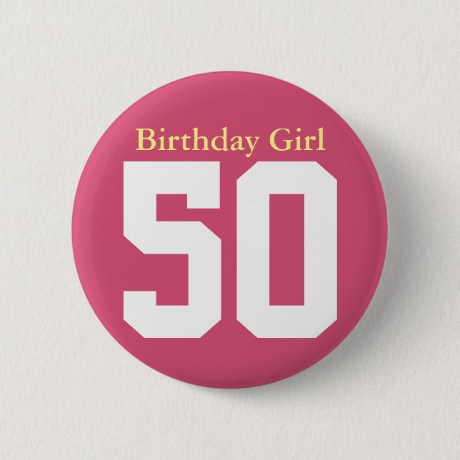 Birthday Girl 50 Knapp (Framsida)