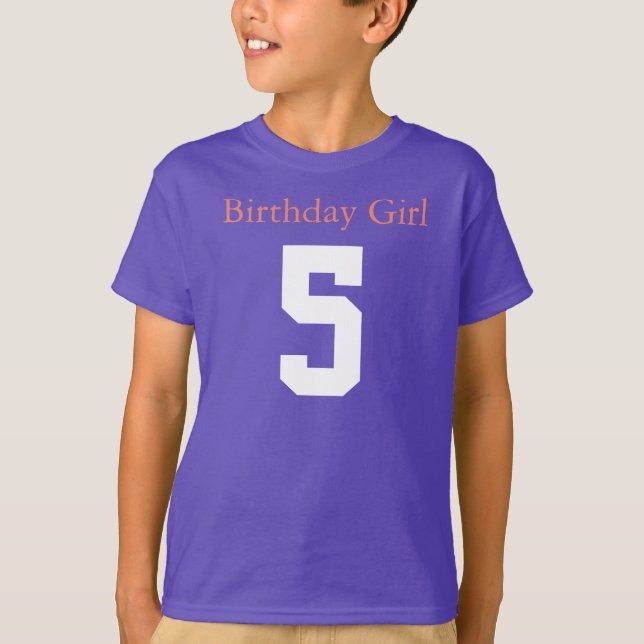 Birthday Girl 5 T-shirt (Framsida)
