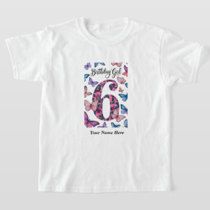 Birthday Girl 6e Birthday Shirt Design with Rosa T