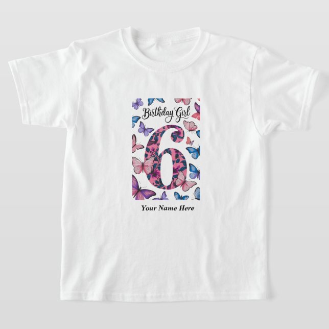 Birthday Girl 6e Birthday Shirt Design with Rosa T (Laydown)