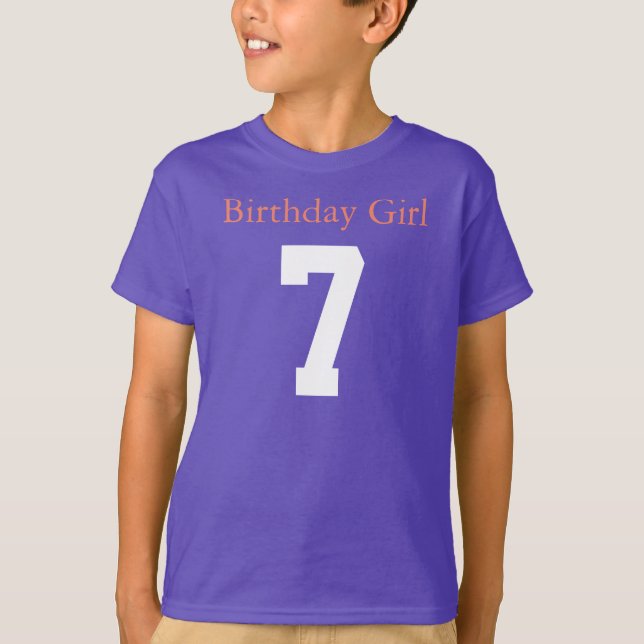 Birthday Girl 7 T-shirt (Framsida)