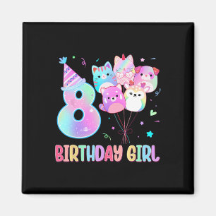 Birthday Girl 8 Birthday Squad Mallow Gir Magnet