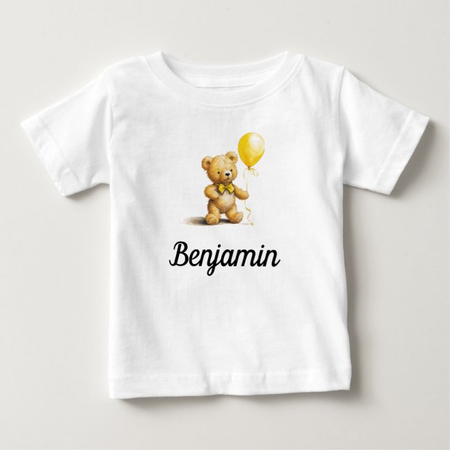 Birthday Girl, Birthday Boy, Bear, Personlig T Shirt (Framsida)