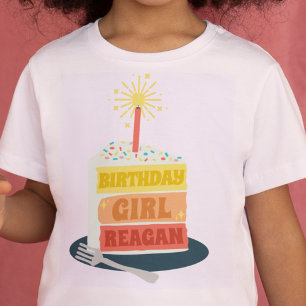 Birthday Girl Cake and Candle Barn Bday T Shirt