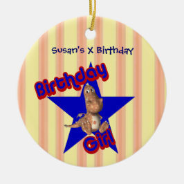 Birthday Girl Cute Dragon Anpassade Ornament
